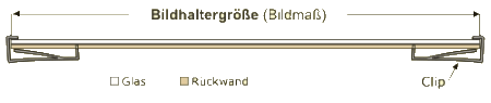Maßskizze Bildhalter