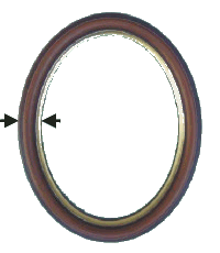 Rahmengröße Oval-/Rundrahmen