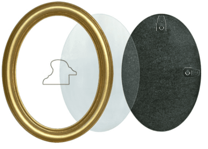 Cornice ovale oro