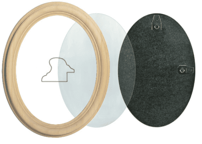 Marco oval madera barato
