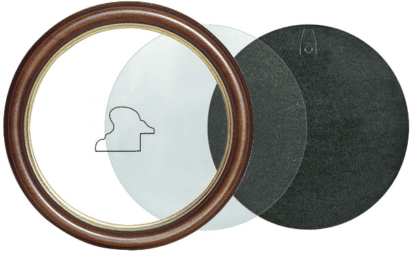 Round wooden frame