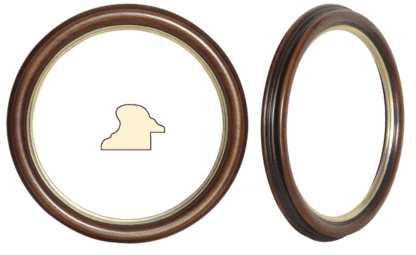 Round wooden frame
