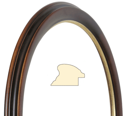 Round wooden frame