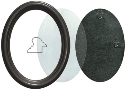 Marco oval negro