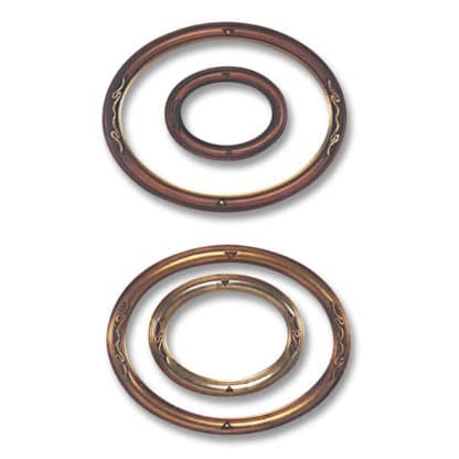 Oval decorated picture frames