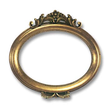 Cornice ovale decorata in oro