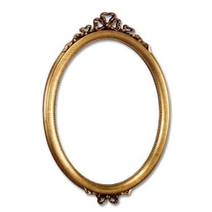 Oval frame with ornate profile
