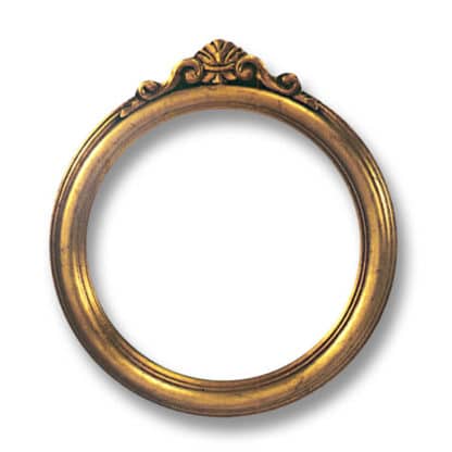 Runder Goldrahmen mit aufgesetztem Ornament (EC606)