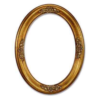 Cornice ovale decorata oro